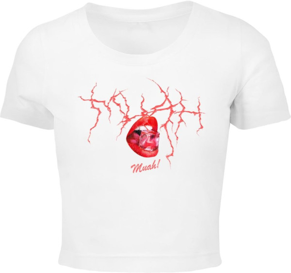 Miss Tee Damen T-Shirt Muah Cropped Tee