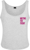 Mister Tee Damen Ladies Waiting For Friday Box Tank Heather Grey-XL