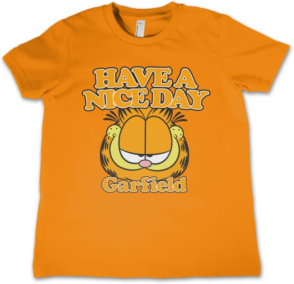 Garfield Have A Nice Day Kids T-Shirt Kinder Orange