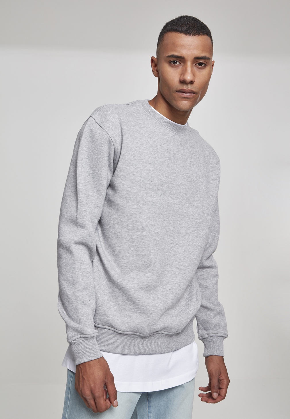 Urban Classics Pullover Crewneck Sweatshirt Grau - Herren / Unisex