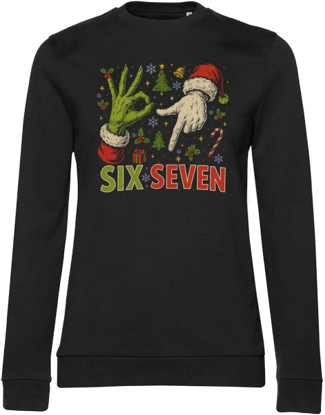 Hybris Damen Pullover Christmas Six Seven Sign Girly Sweatshirt SH-53-16143