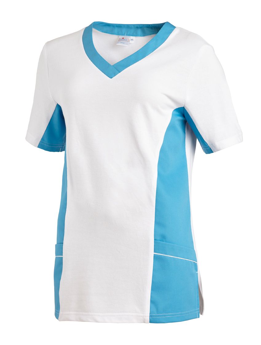 Leiber Damen Pique-Schlupfjacke 08/2531/0176 Weiß/Türkis - Damen