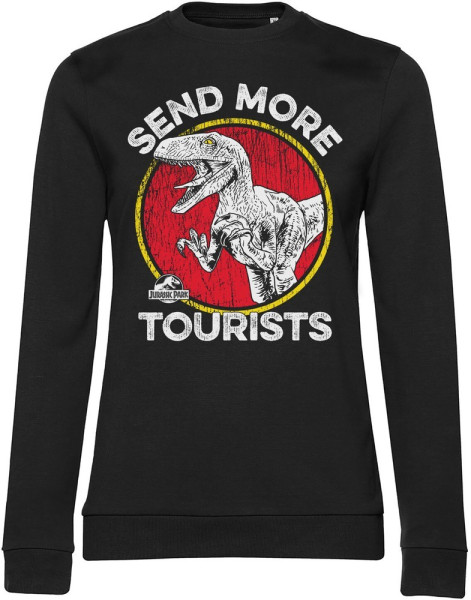 Jurassic Park - Send More Tourists Girly Damen Sweatshirt Sweatshirt Black