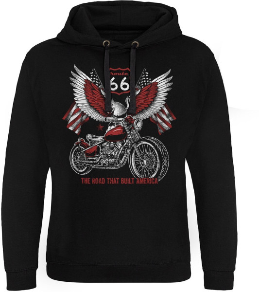 Route 66 - American Eagle Bike Epic Hoodie Black