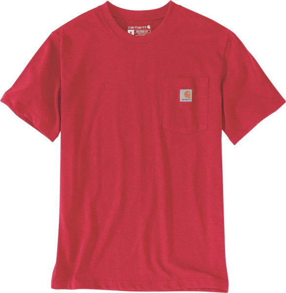 Carhartt K87 Pocket S/S T-Shirt Fire Red Heather