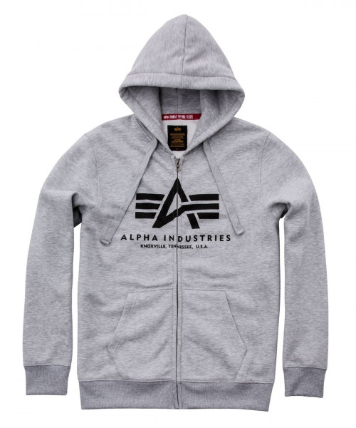 Alpha Industries Basic Zip Hoody Hoodies / Sweatshirts Grey Heather