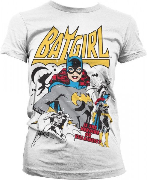 Batgirl Hero Or Villain Girly Tee Damen T-Shirt White