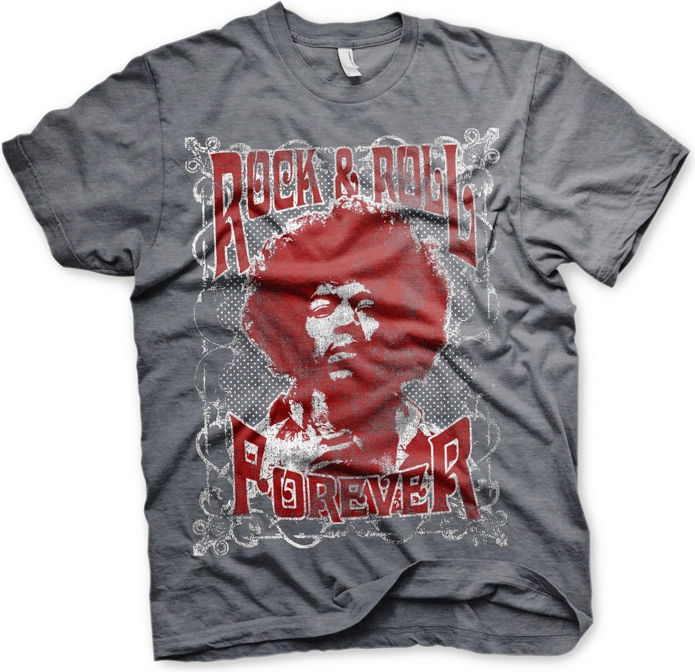 Jimi Hendrix Rock 'n Roll Forever T-Shirt Dark-Heather - Herren / Unisex
