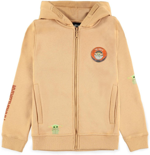 The Mandalorian - The Child Girls Zipped Hoodie Beige