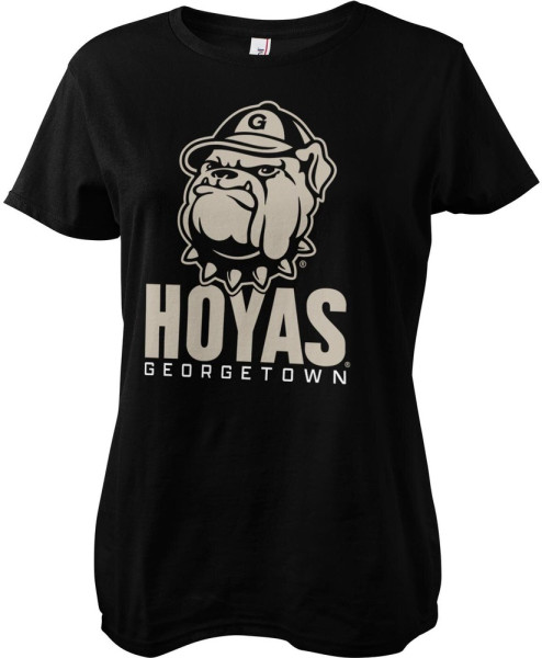 University Of Georgetown Hoyas Big Jack Girly Tee Damen T-Shirt Black