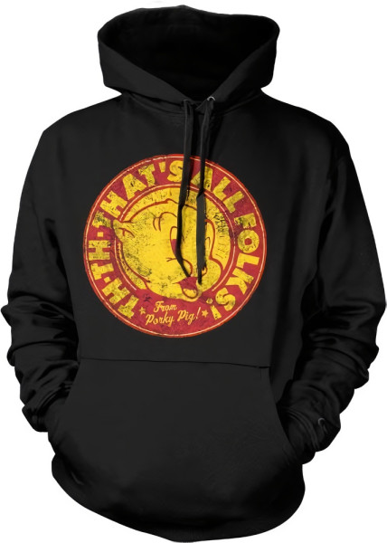 Looney Tunes Porky Pig Thats All Folks Hoodie WB-3-LT007-H75-16