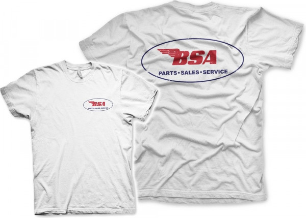 BSA Parts Sales Service T-Shirt White