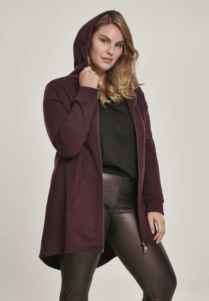 Urban Classics Damen Hoodie Ladies Sweat Parka Redwine