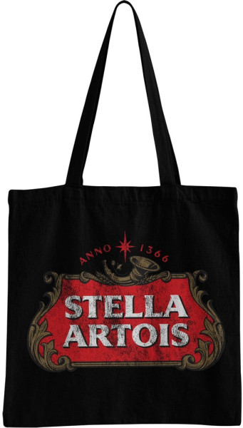 Stella Artois Washed Logo Tote Bag Tragetasche Black