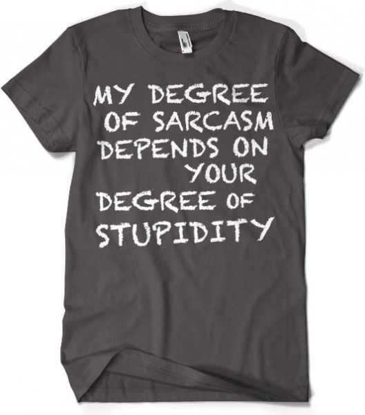 Hybris My Degree Of Sarcasm T-Shirt Dark-Grey