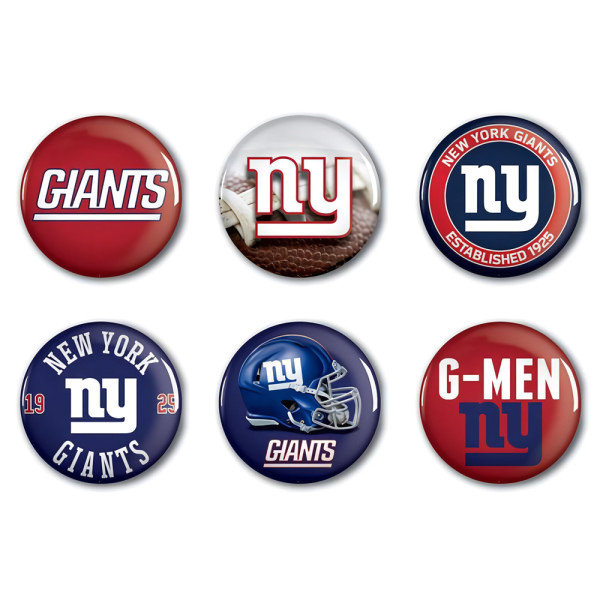 New York Giants Button 6er Pack American Football