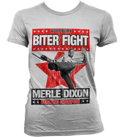 The Walking Dead Damen Woodbury Biter Fight Girly T-Shirt SH-5-15726-H47-17 - Damen