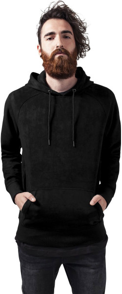 Urban Classics Hoodie Imitation Suede Hoody Black