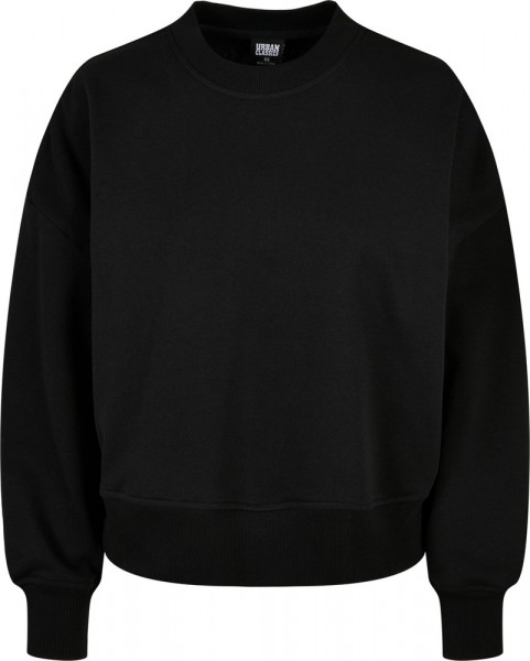 Urban Classics Damen Ladies Oversized Rainbow Crewneck Black