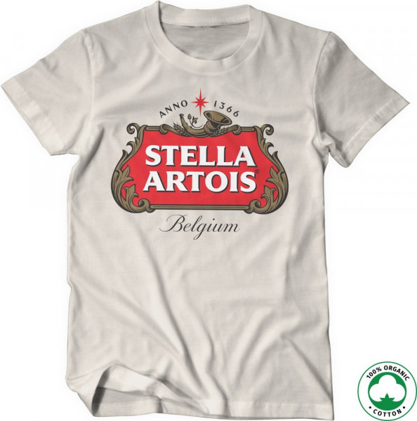 Stella Artois Belgium Logo Organic T-Shirt Off-White