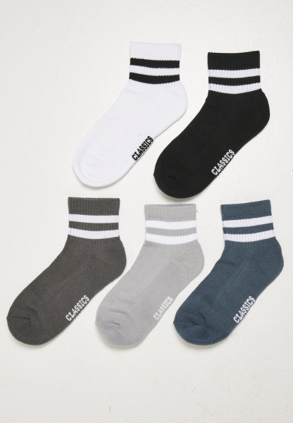 Urban Classics Socken Sporty Half Cuff Logo Socks 5-Pack Multicolor