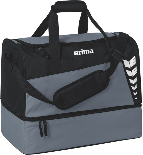 Erima Six Wings Sporttasche Mit Bodenfach 23-0168 Slate Grey/Schwarz-L