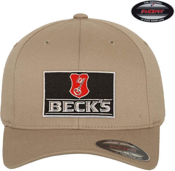 Beck's Beer Patch Flexfit Cap Khaki