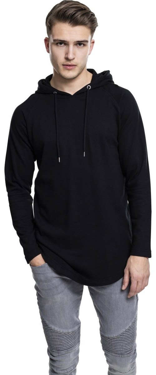 Urban Classics Hoodie Long Shaped Terry Hoody Schwarz - Herren / Unisex