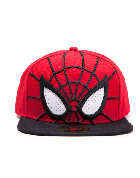 Spiderman Cap 3D Snapback with Mesh Eyes Red