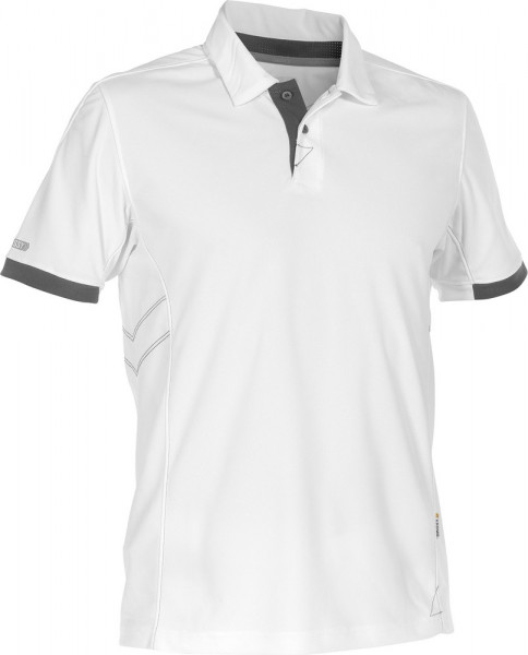 Dassy Poloshirt Traxion PES44 Weiß/Anthrazitgrau