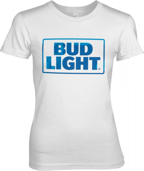 Budweiser Red Logo Girly Tee Damen T-Shirt White