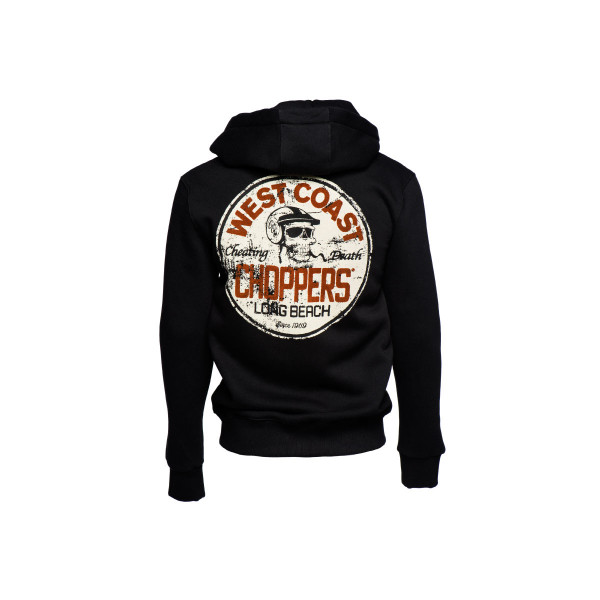 WCC West Coast Choppers Hoodie Cheating Death Zip Black