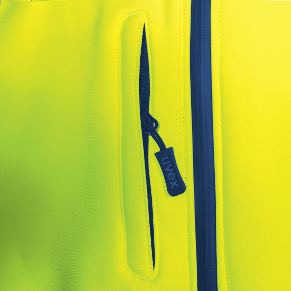 Uvex Softshelljacke Protection Flash Gelb, Warngelb, Navy (98096)