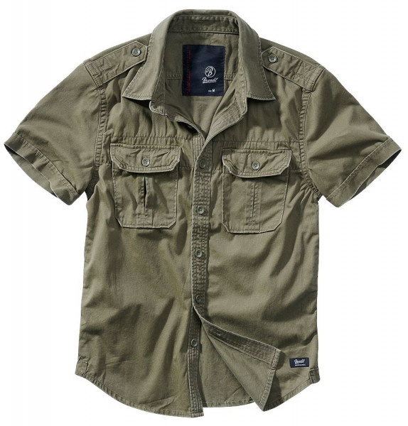 Brandit Hemd Vintage Shirt Shortsleeve in Olive