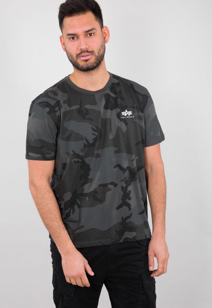 Alpha Industries T-Shirt Basic T Small Logo Camo Black Camo