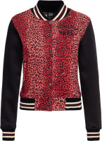 Queen Kerosin Damen College Sweat Jacket Leo "Rock`N Roll" QKI34005