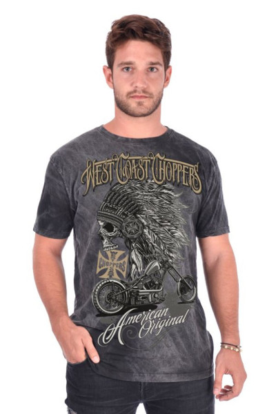 WCC West Coast Choppers T-Shirt Chief Darkgrey