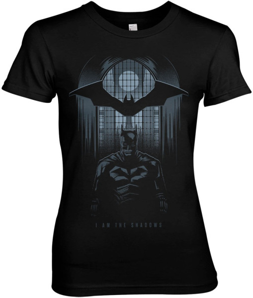 Batman I Am The Shadows Girly Tee Damen T-Shirt Black