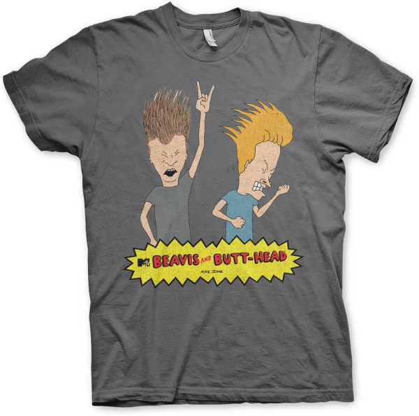 Beavis and Butt-Head Headbanging T-Shirt Dark-Grey