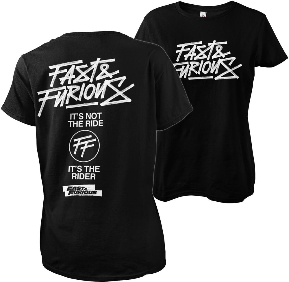 The Fast and the Furious Rider Girly Tee Damen T-Shirt Schwarz - Damen