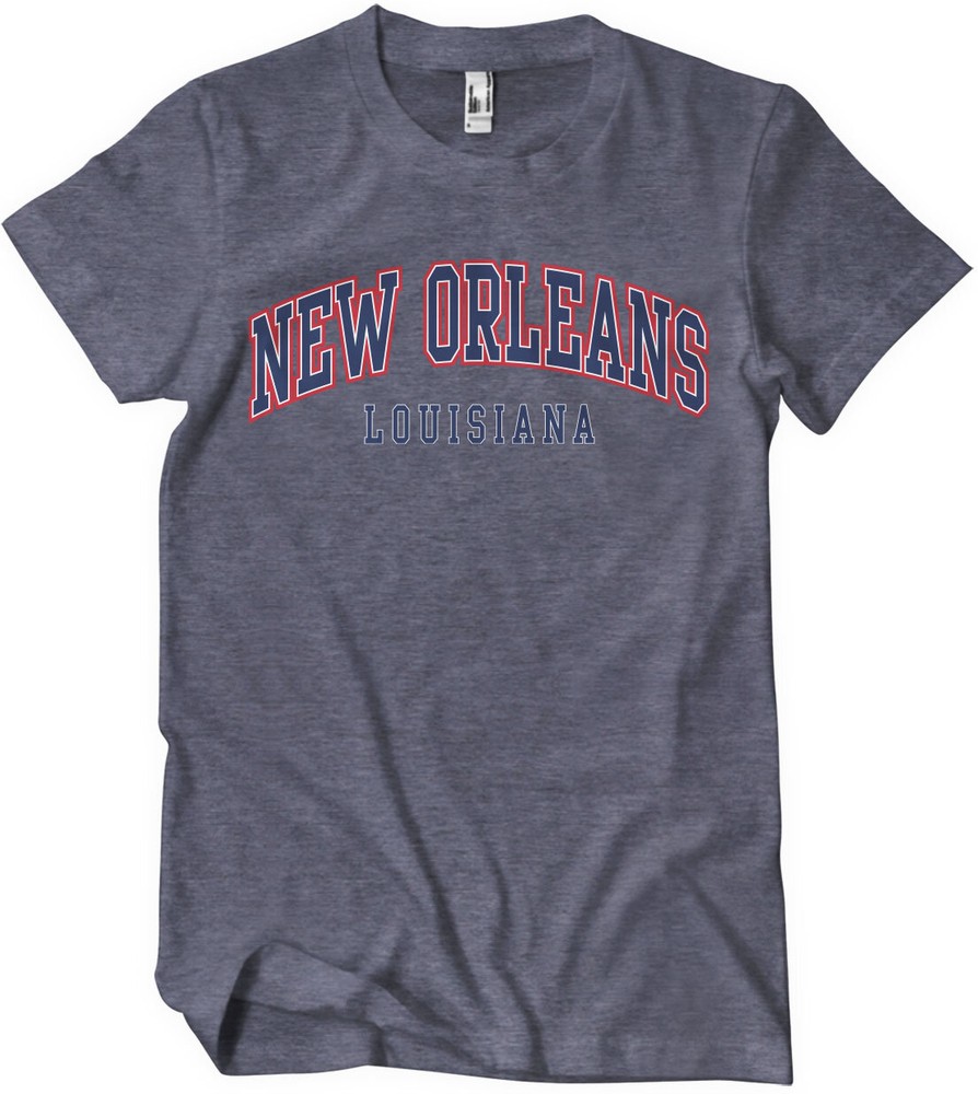 New Orleans Louisiana T-Shirt Blau-Heather - Herren / Unisex