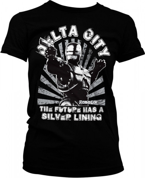 Robocop Delta City Girly Tee Damen T-Shirt Black