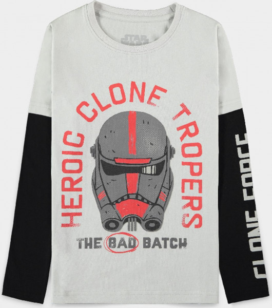 Star Wars: The Bad Batch - Hunter - Double Sleeved T-shirt Grey