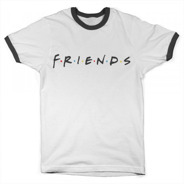 Friends Logo Ringer Tee T-Shirt White-Black
