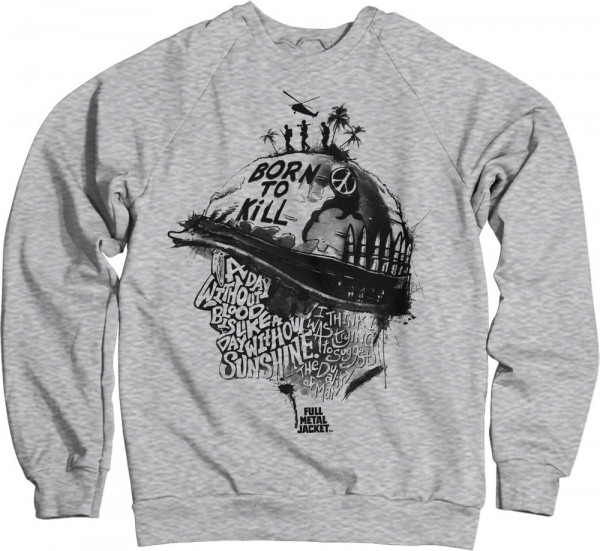 Full Metal Jacket Sayings Sweatshirt Heather-Grey