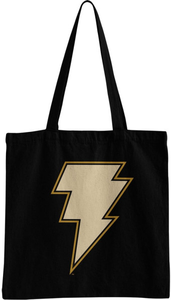 Black Adam Lightning Logo Tote Bag Tragetasche Black