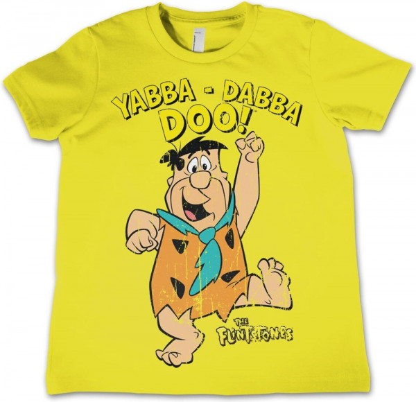 The Flintstones Yabba-Dabba-Doo Kids T-Shirt Kinder Yellow