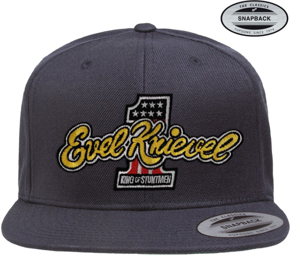 Evel Knievel King Of Stuntmen Premium Snapback Cap Navy