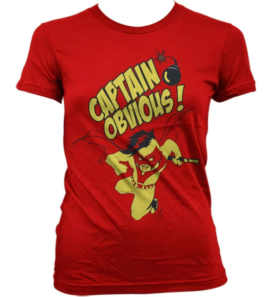 Tokigt Damen Captain Obvious Girly T-Shirt SH-5-15723-H48-1