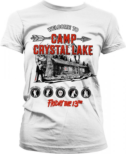 Friday the 13th Camp Crystal Lake Girly Tee Damen T-Shirt White